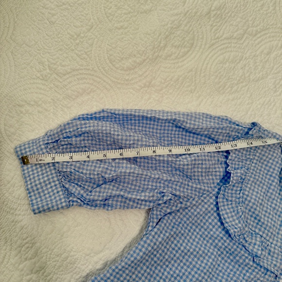 Sandy Liang x Target Blue Gingham 3/4-Sleeve Mini Dress – Size XXS - Picture 9 of 9